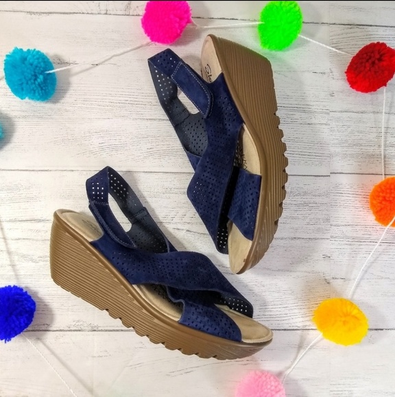 skechers slingback wedge sandals